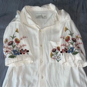 Abercrombie & Fitch Men’s Linen Embroidered Shirt